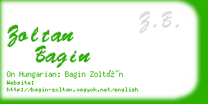 zoltan bagin business card